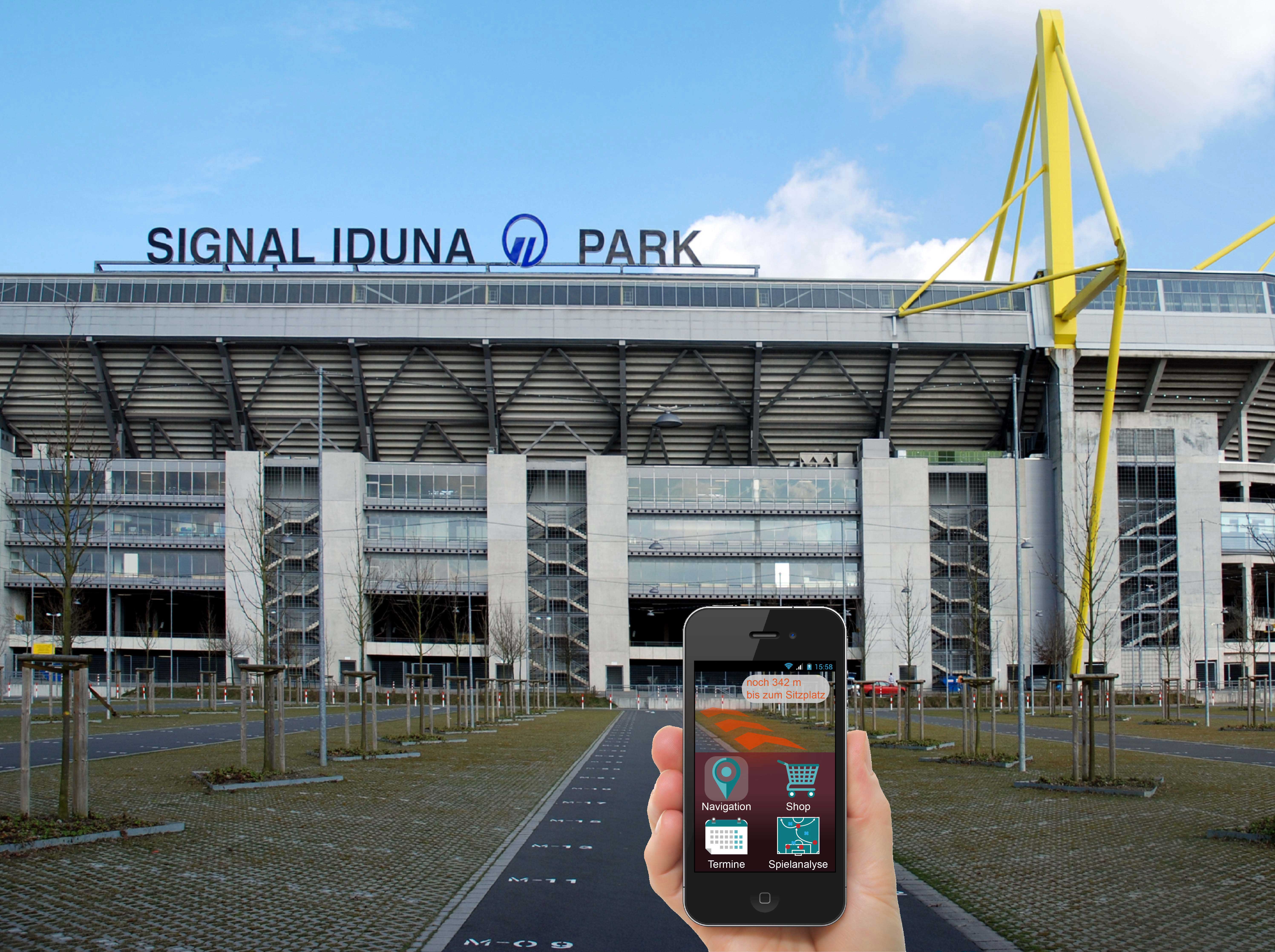 Virtuelle Navigation zum Sitzplatz im realen Stadion – Augmented Reality macht es möglich