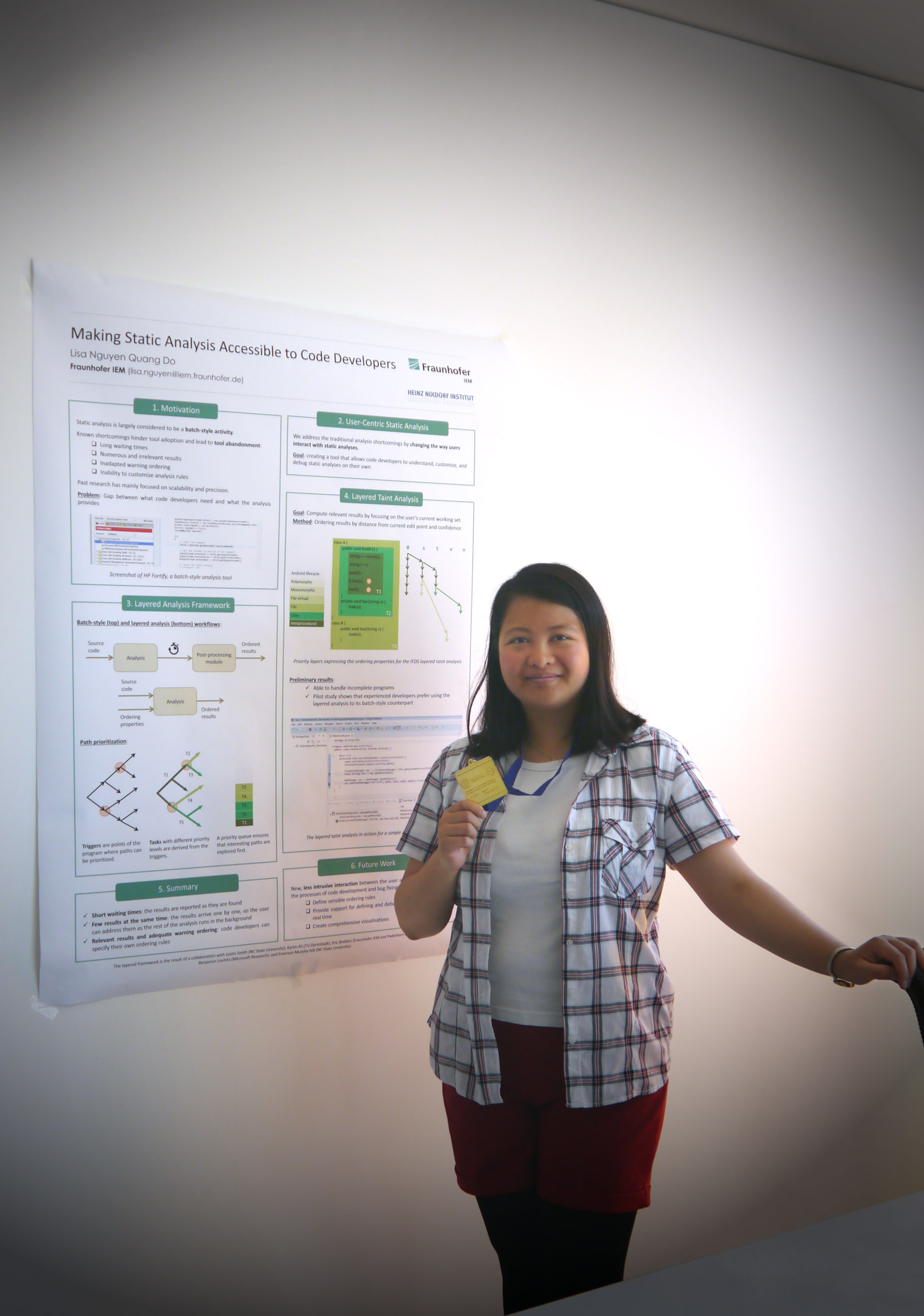 Thien-Duyen Lisa Nguyen Quang Do ist wissenschaftliche Mitarbeiterin am  Fraunhofer IEM in der Abteilung Softwaretechnik.