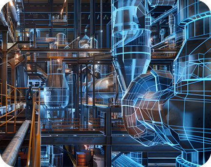 Simulation von Materialflüssen.