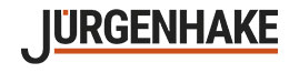 Logo Jürgenhake in schwarz-orangener Schrift auf weißem Hintergrund