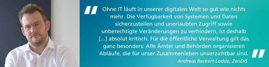 Links Porträt von einem Mann & links ein Zitat