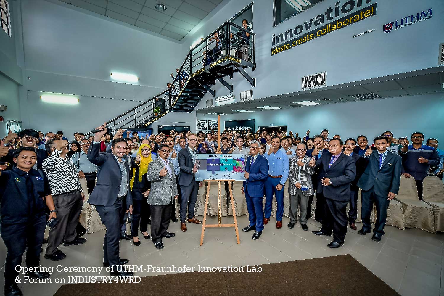 Eröffnung des gemeinsamen Innovationslabors an der Universiti Tun Hussein Onn Malaysia (UTHM).