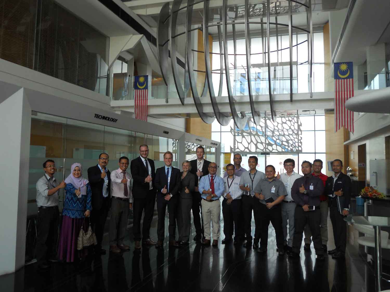 The Malaysian-German delegation visiting the automotive manufacturer Proton in Kuala Lumpur, Malaysia.