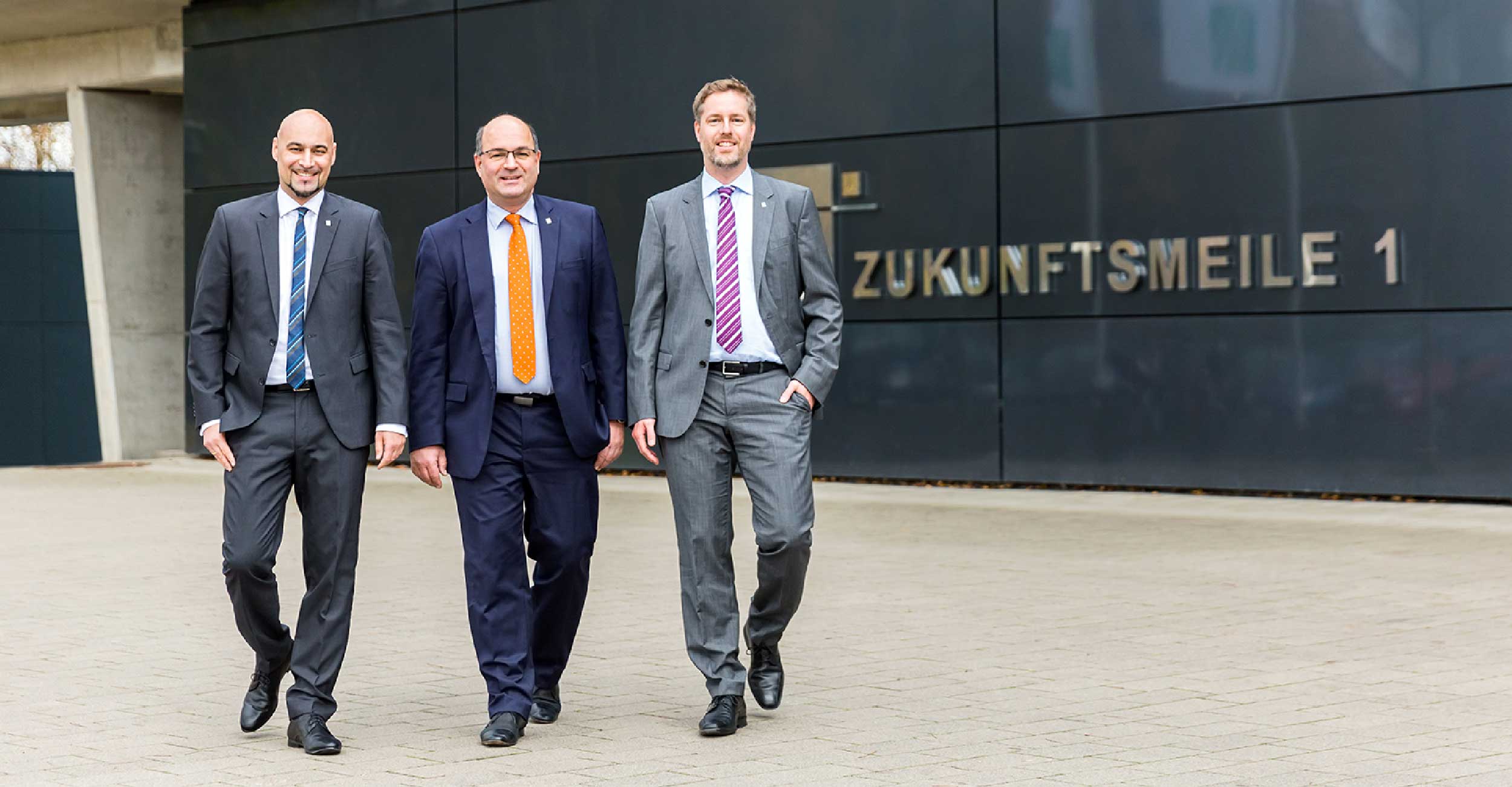 The steering committee of the Fraunhofer IEM: Prof. Roman Dumitrescu, Prof. Ansgar Trächtler, Prof. Eric Bodden (from left to right). 