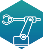 Icon that illustrates robotics.